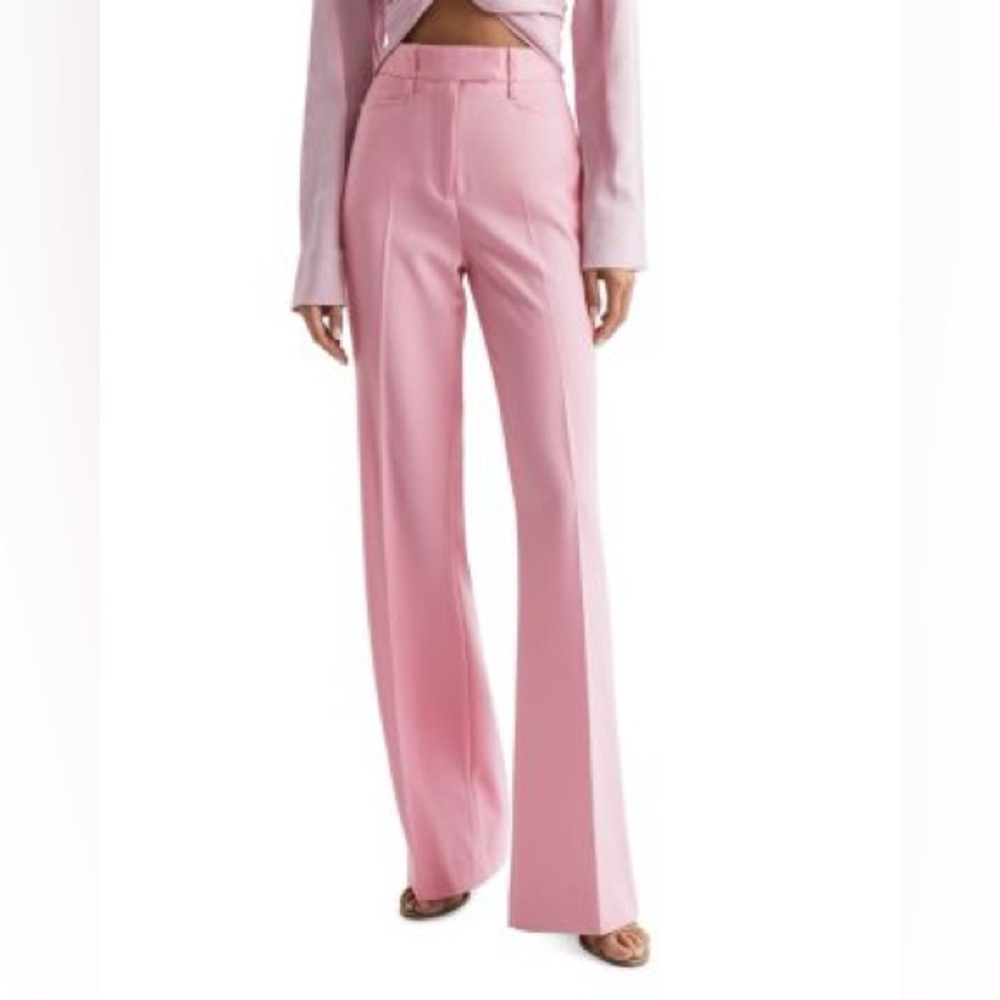 Reiss Blair high rise wide leg trousers